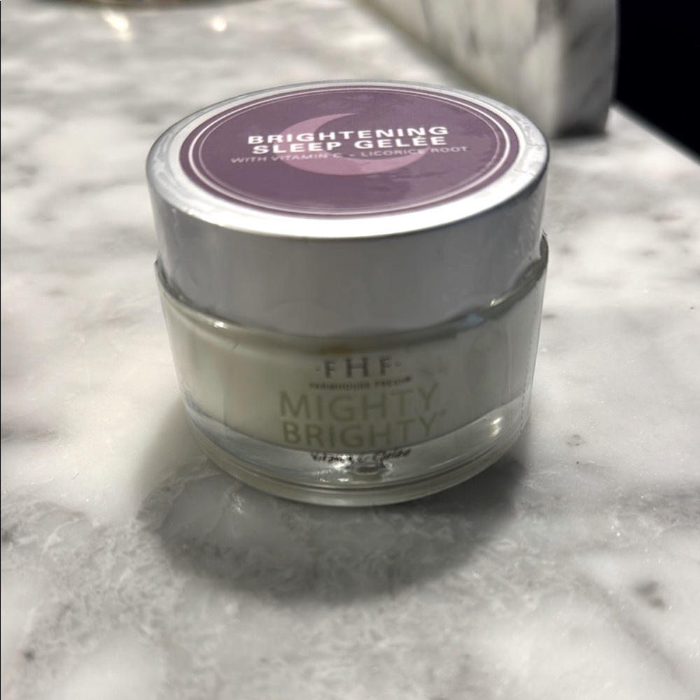 Mighty Brightly Brightening Sleep Gelee - White Jar